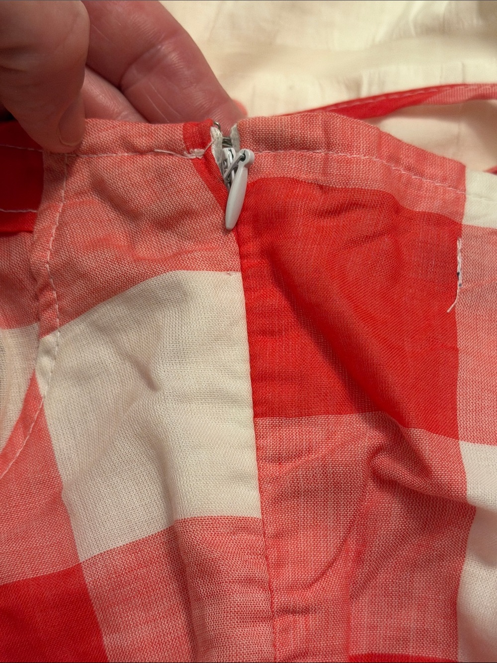 Red and White Gingham 100% Cotton Sundress - Picture 4 of 6
